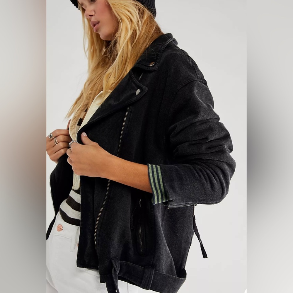 Free People Rebel Rebel Moto Jacket